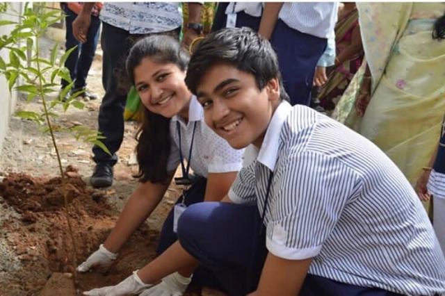 CHIREC students plantation initative under ode to change organization