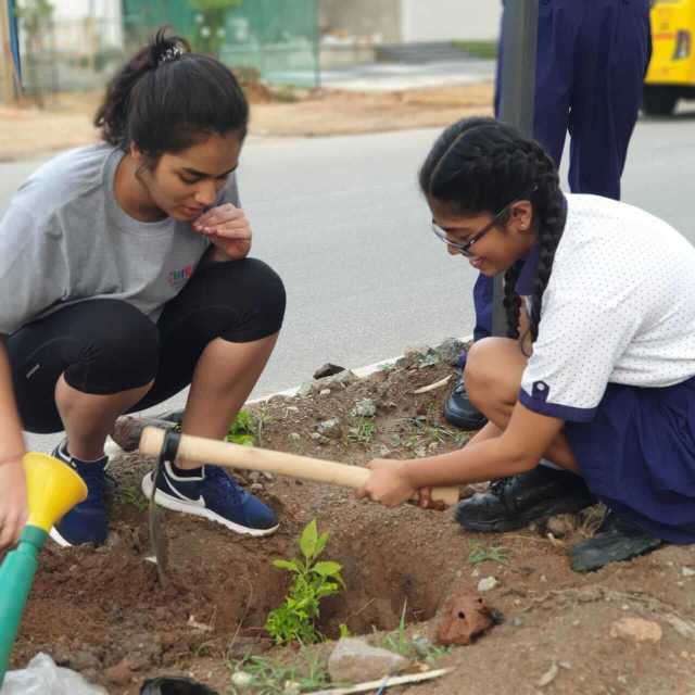 CHIREC students actively particpating in E3 Club's Impactful Green Initiatives