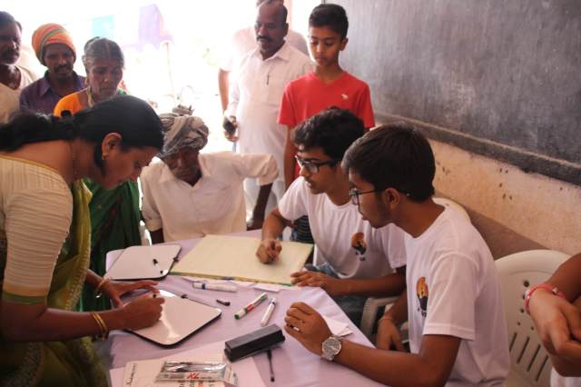 Arkathala villagers registering for CHIREC sustainability initiative