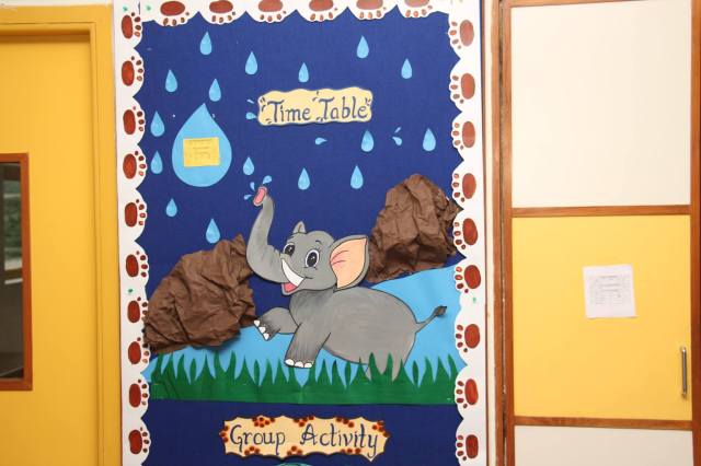 Group Activity Calendar: Elephant Playing in Water Theme