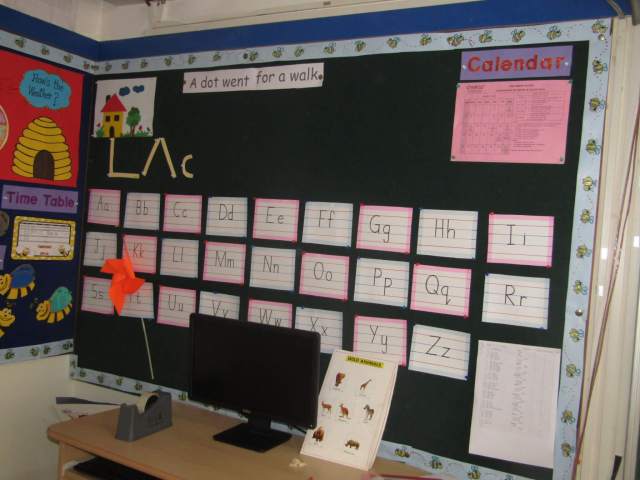 CPP1A Chimps Classroom: Alphabet Charts Displayed for Learning