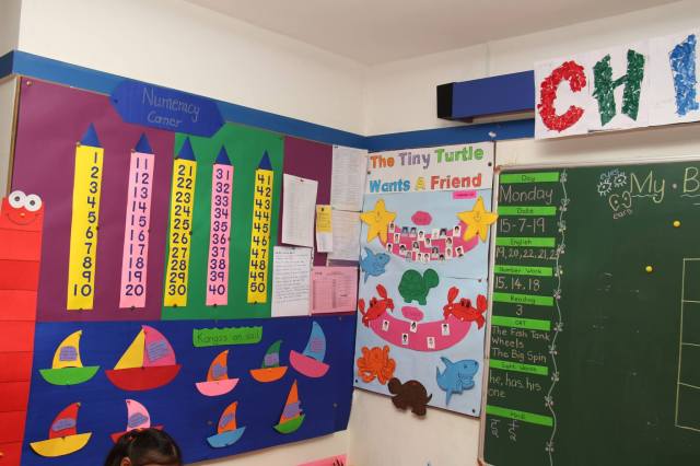 Kangas classroom at PPIIA A decorated with sea-inspired theme