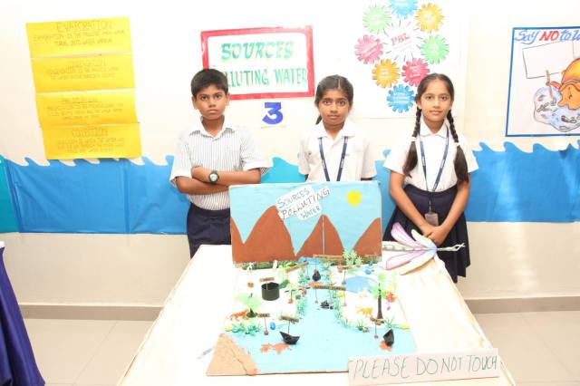 CHIRC Students participating in polluting water sources project
