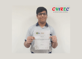 Nihar Jain - IB12 - Honoured with the Crest Gold Award for his outstanding project work on Blood Cell Detection using Deep Learning on Mobile Platforms.